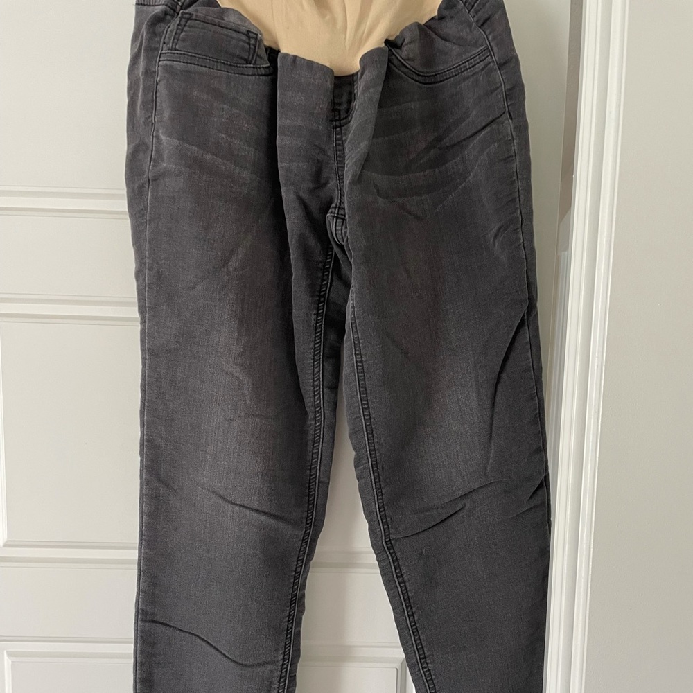 Indigo blue grey skinny jeans